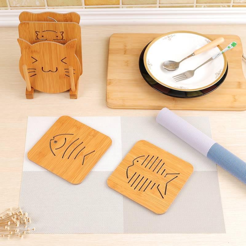 Miếng Gỗ Lót Ly Thú Vị - Phụ Kiện Bàn Ăn