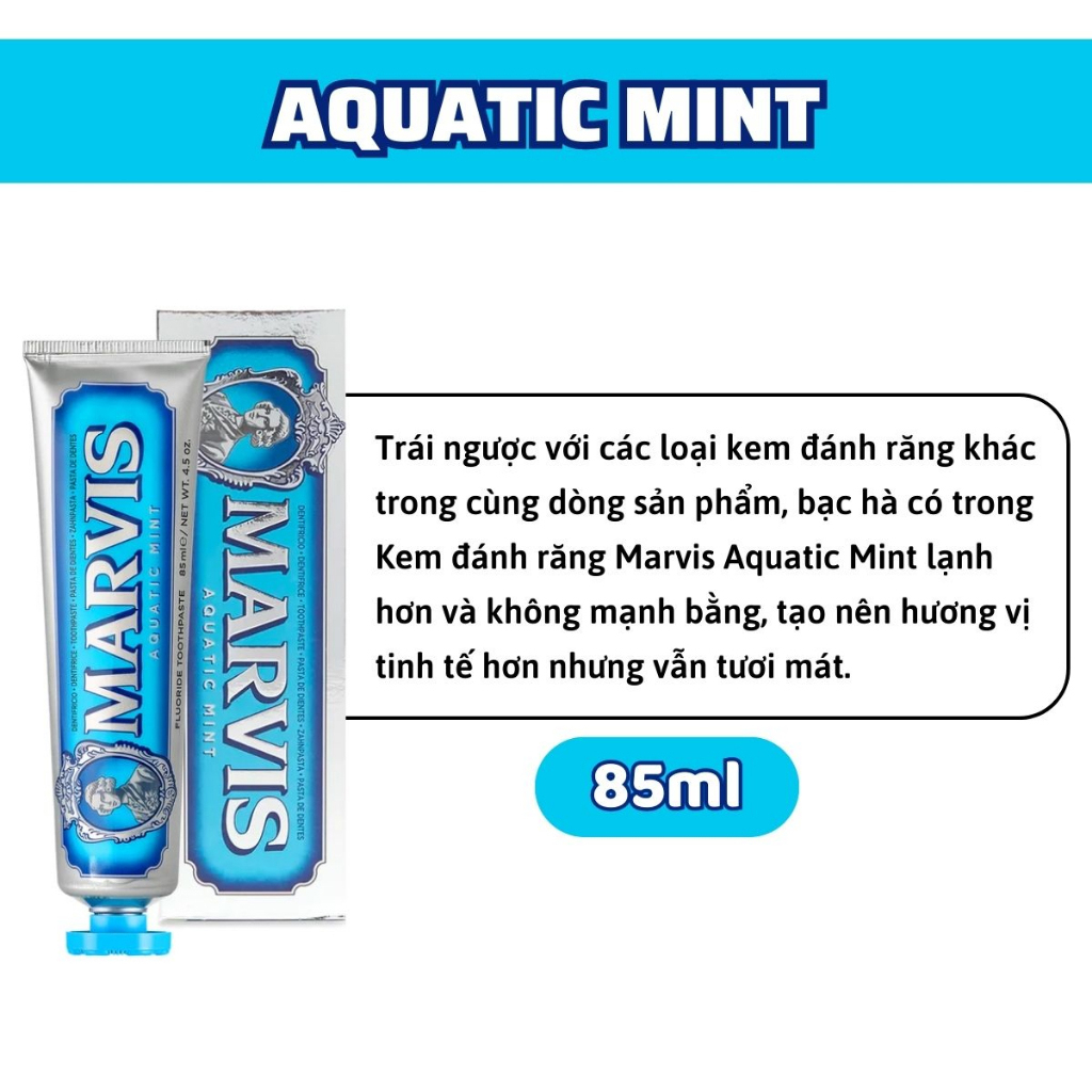 [ Full Mùi ] Kem đánh răng Marvis Toothpaste - Đầy đủ mùi hương