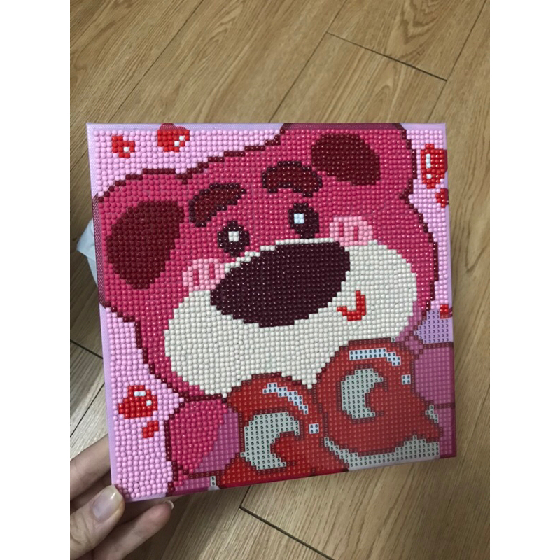 Bộ tranh đính đá gấu dâu 20x20