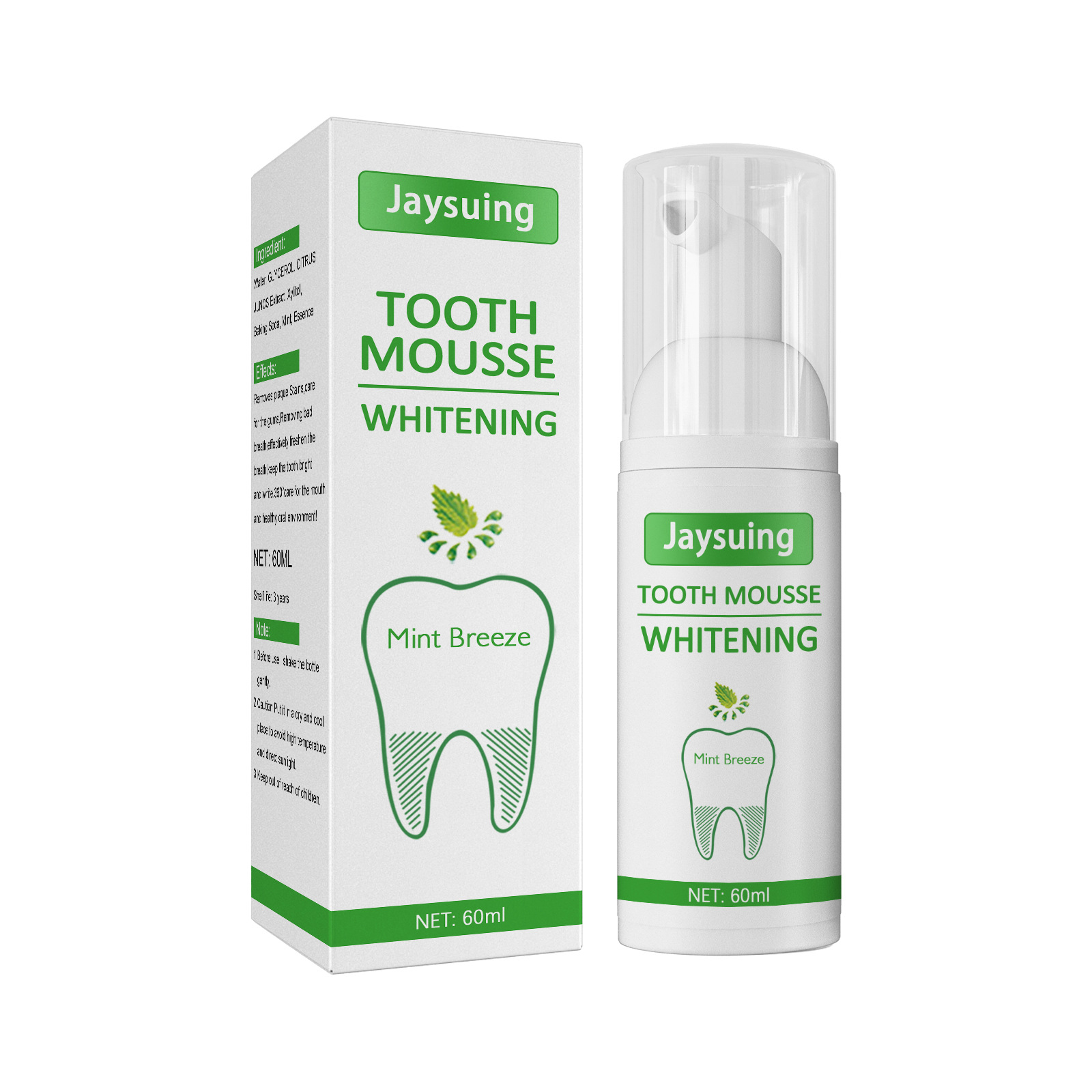 Jaysuing Teeth Whitening Toothpaste Tooth Care Tooth Mousse Foam ...