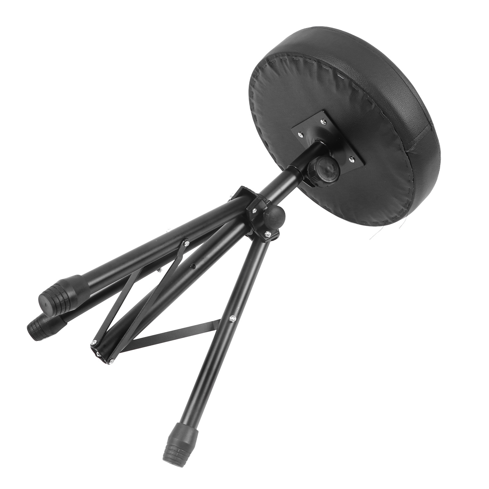 Rotatable Drumming Stool Non Slip Non Deform Durable Good Support Drum Throne Padded Collapsible with Stand for Percussion