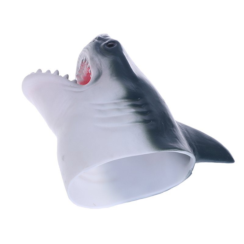 GnR40lil Găng tay hình cá mập đồ chơi con rối cầm tay Găng tay cá mập bằng cao su mềm đồ chơi tương tác