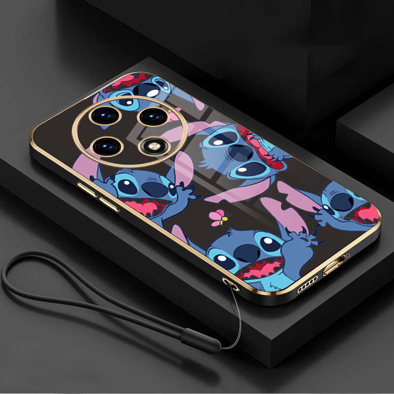 OPPO Reno 12F 5G Reno12F Camera Lens Protection Stitch Family Case Premium Plating Mobile Cover Casing. 