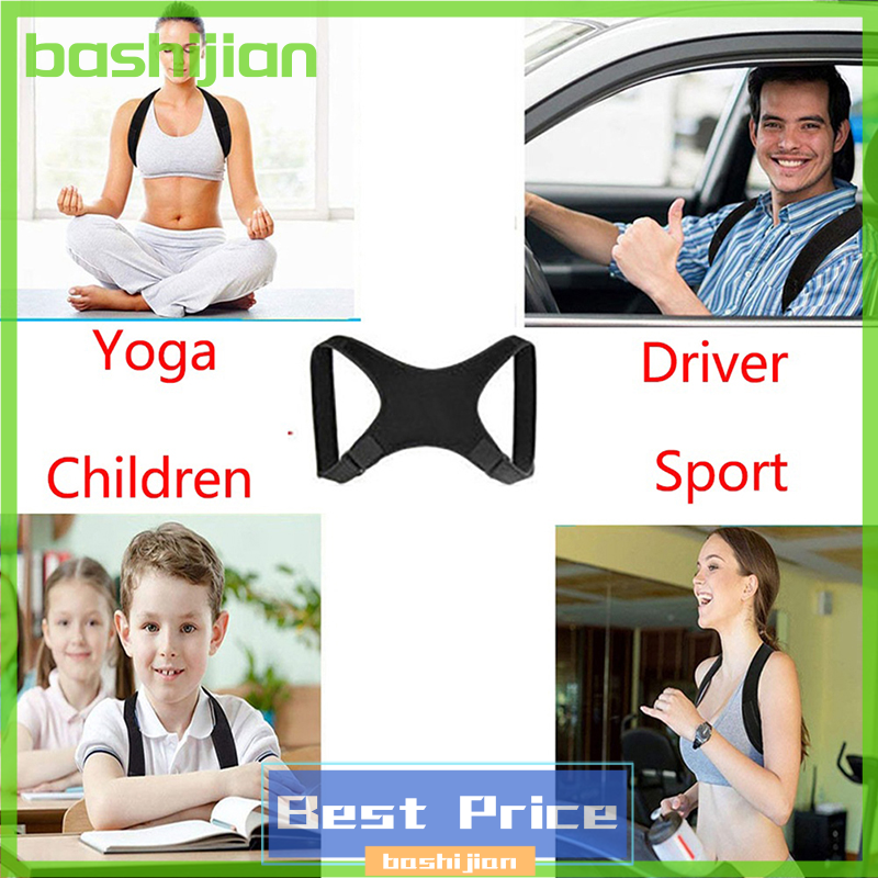 bashijian Sports Outdoors Blowing Posture Corrector Back Support Belt Shoulder Bandage Humpback Posture Correction