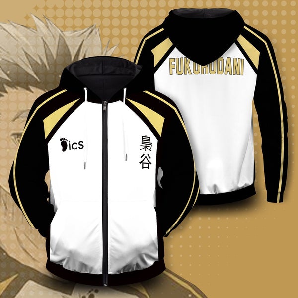 12304 paper size CustomFashion】Anime Haikyuu Zip Hoodie Karasuno