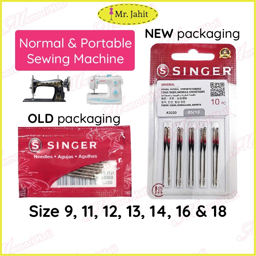 NHZ Sewing Supplies - #Clearance Jarum portable Singer (saiz 16 / 18) RM3 /  pack