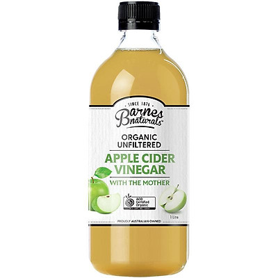 Giấm táo hữu cơ Barnes Naturals có giấm cái Organic Apple Cider Vinegar
