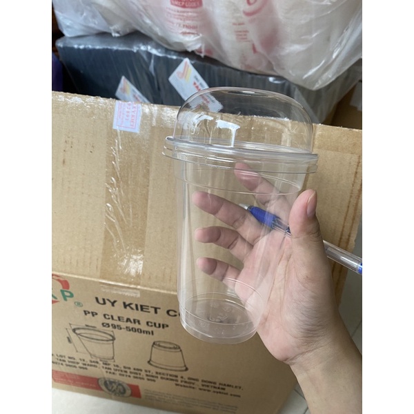 50 ly trà sữa + nắp cầu , 500ml