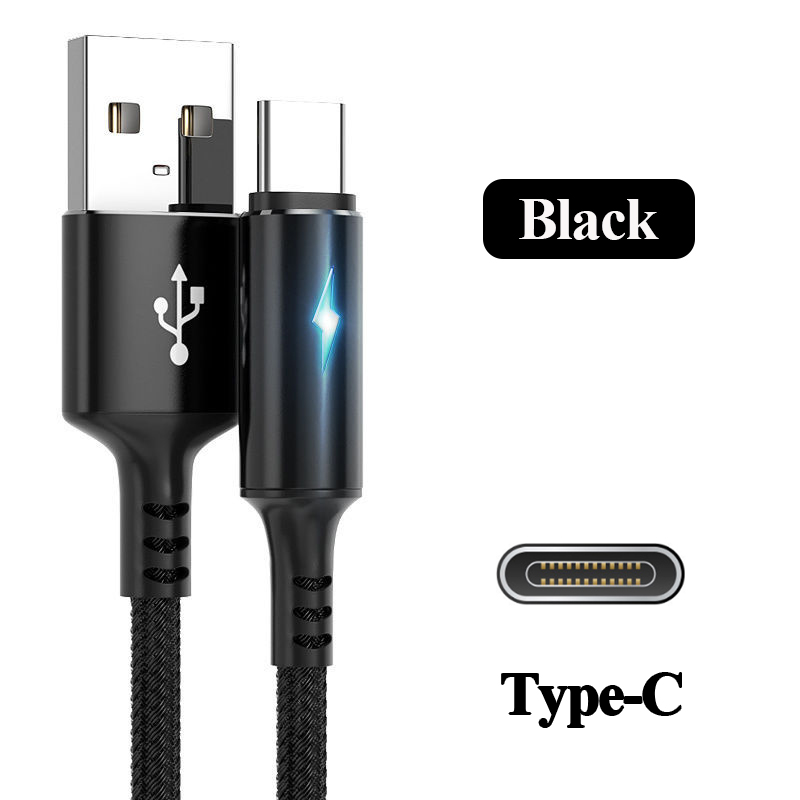 VAORLO 5A USB Charging Cable Phone Charging Cord Micro USB/Lightning/Type C Cable  Charger Cord Compatible With infinix Xiaomi Iphone Cable Quick Charge Phone Accessories USB C Fast Charge Cable