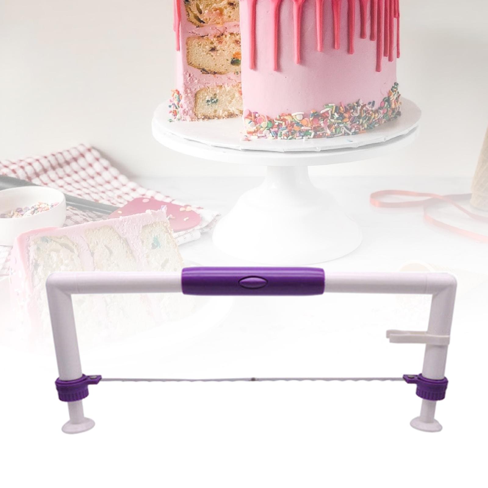 Toolsnest Adjustable Cake Leveler Cutter Kitchen Supplies Cake Decorating Tools Accs Cakes Toast Bread Slicer Saw for for Leveling Tops