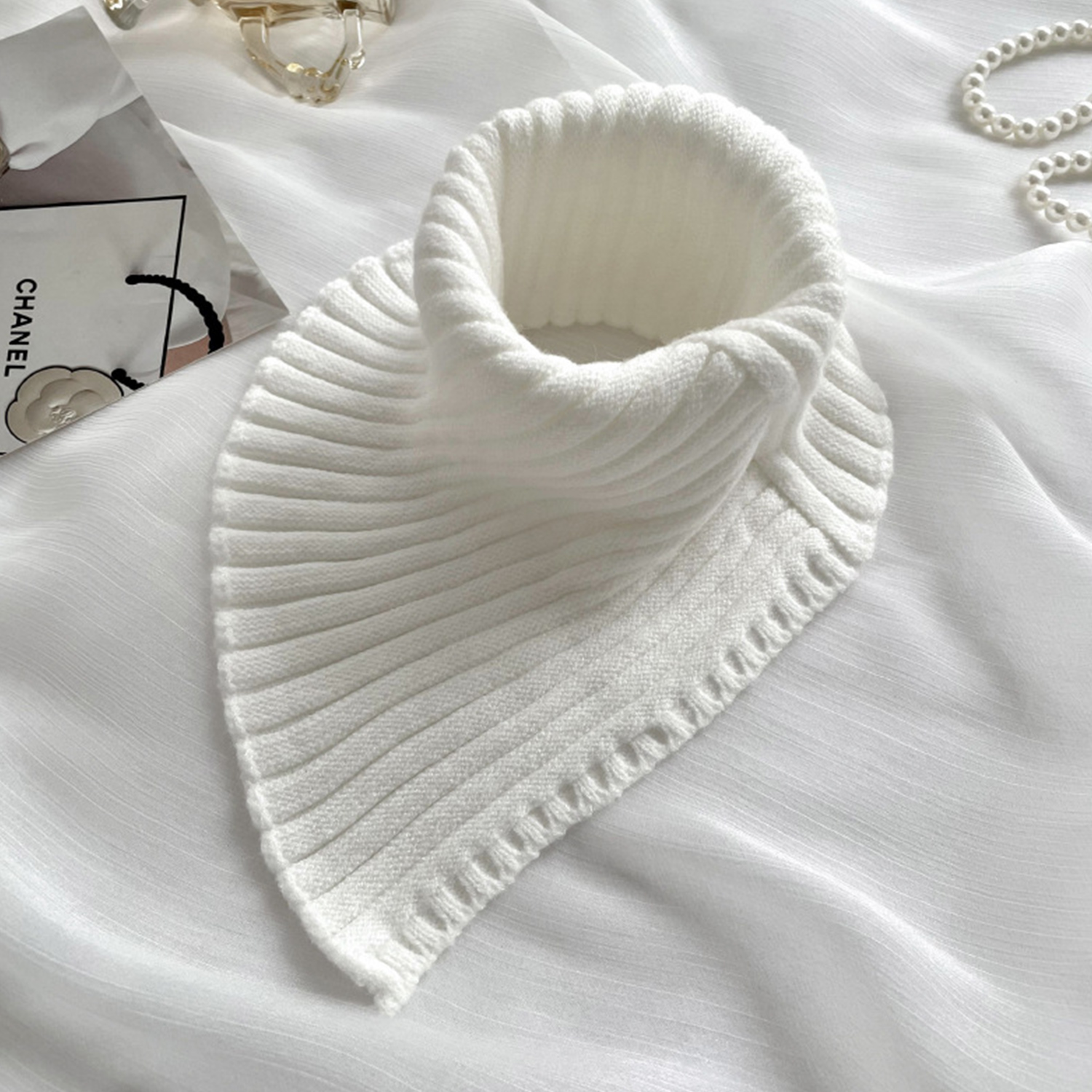 1pc New Fashion Autumn Winter Knitted Fake Collar Scarf Women Warm Turtleneck Neck Warmer Detachable Winter Warm Windproof Scarf