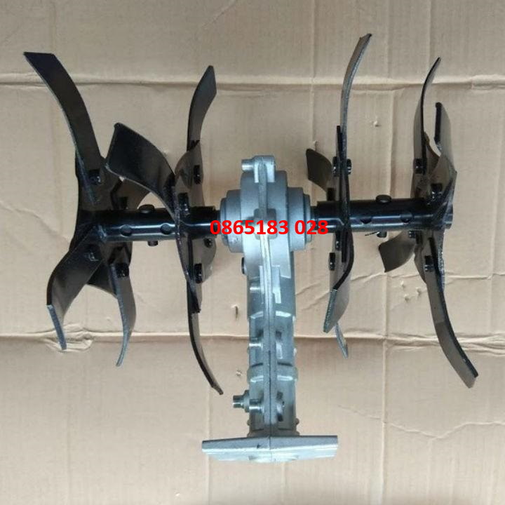 đầu xới đất lắp cho máy cắt cỏ trục 28 mm, 9 tia