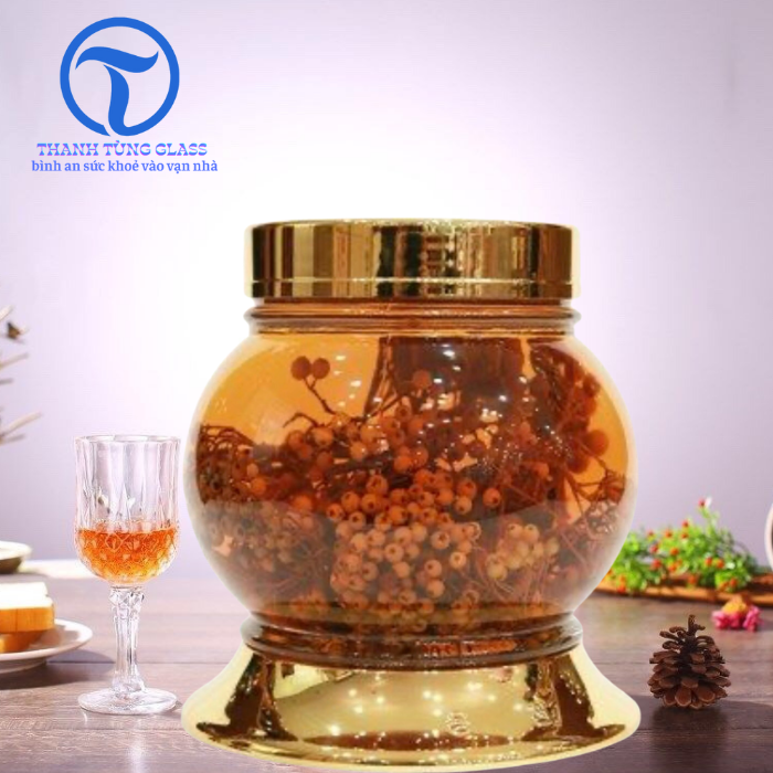 Bình ngâm Tửu sâm thủy tinh 2.7 lít ( sâm phú hờa )