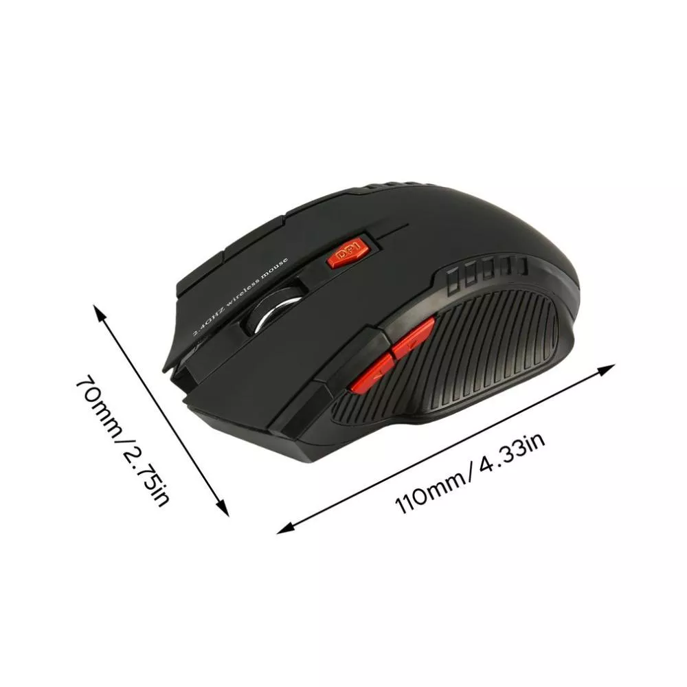 Kebidumei 2.4G Wireless Gaming Mouse Professional Optical Wireless Mouse USB Receiver Right Scroll Mice for PC Laptop