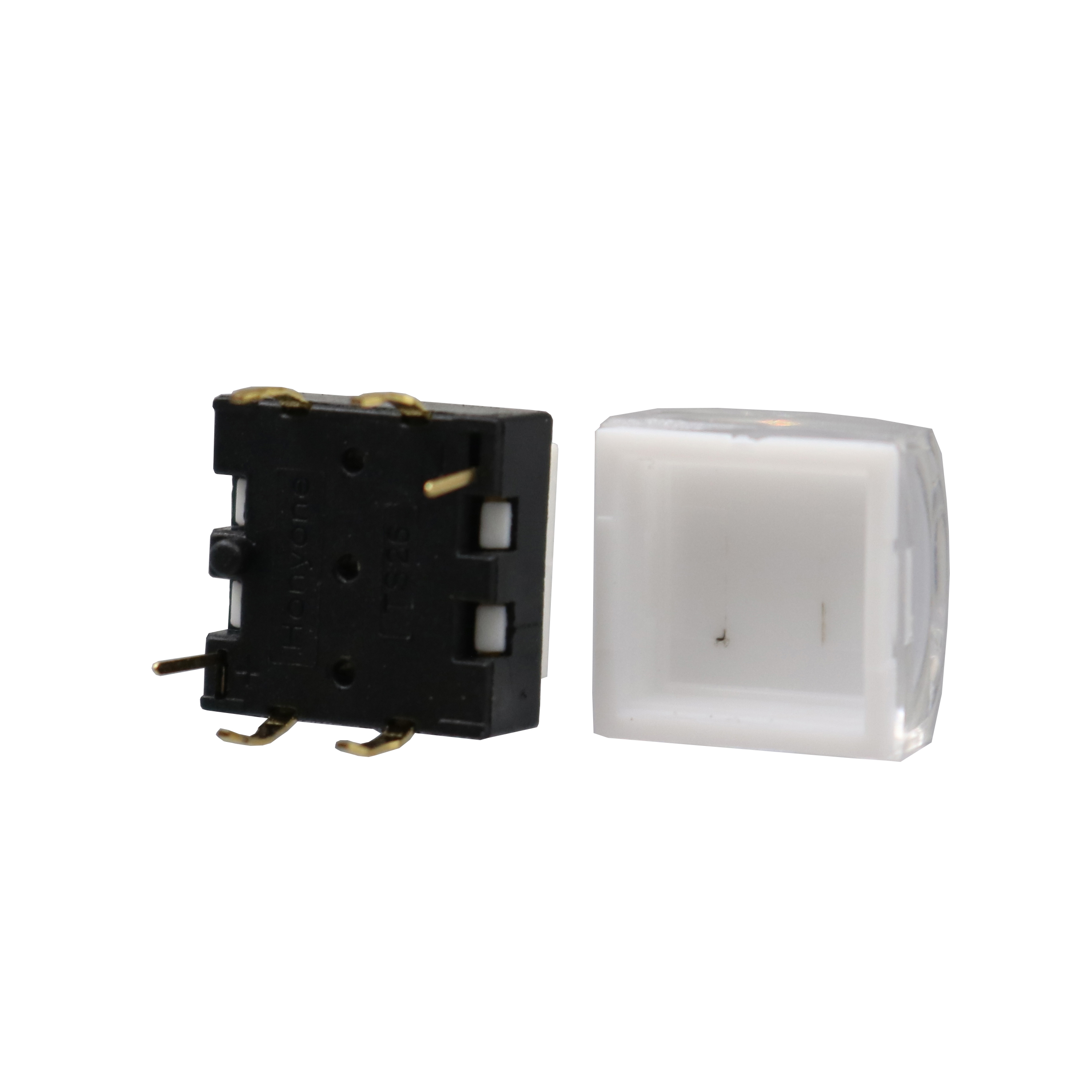 【TopazTrove】1Pcs TS26 12mm Square Transparent Cover With Led Light Momentary Push Button Switch. 