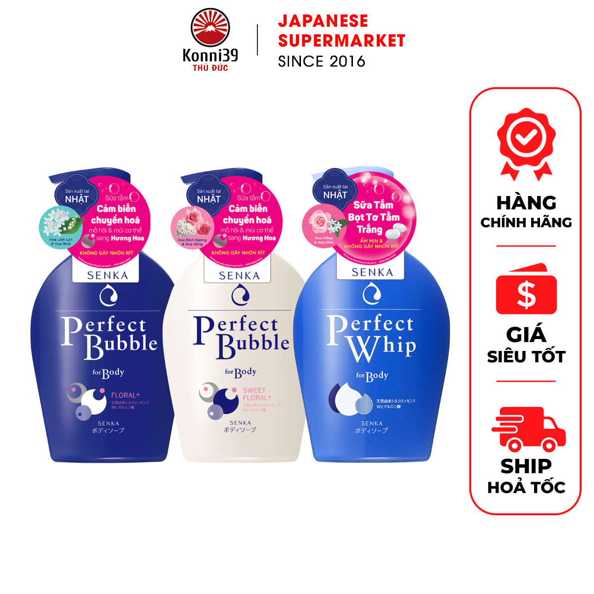SỮA TẮM TẠO BỌT SENKA PERFECT BUBBLE (CHAI 500ML)