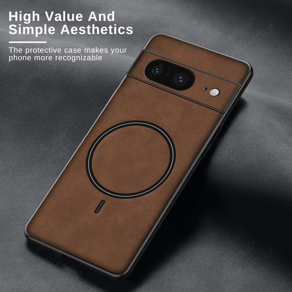 Lambskin Leather Soft Phone Case For Google Pixel 8A Google Pixel 8 Pro Pixel 7A Google Pixel 7 Pro 8 Pro Wireless Charge Shockproof Silicone Cover