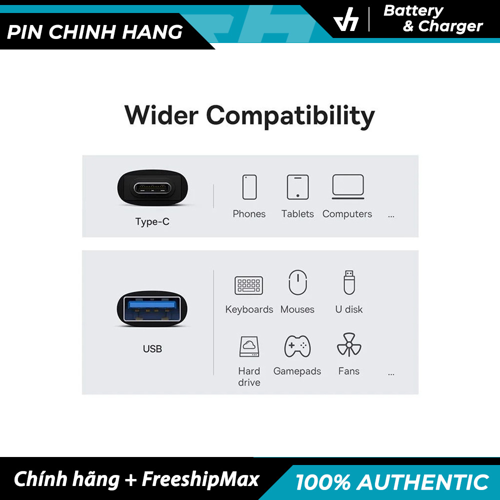 Đầu chuyển OTG cao cấp Baseus TypeC to USB-A LVL002