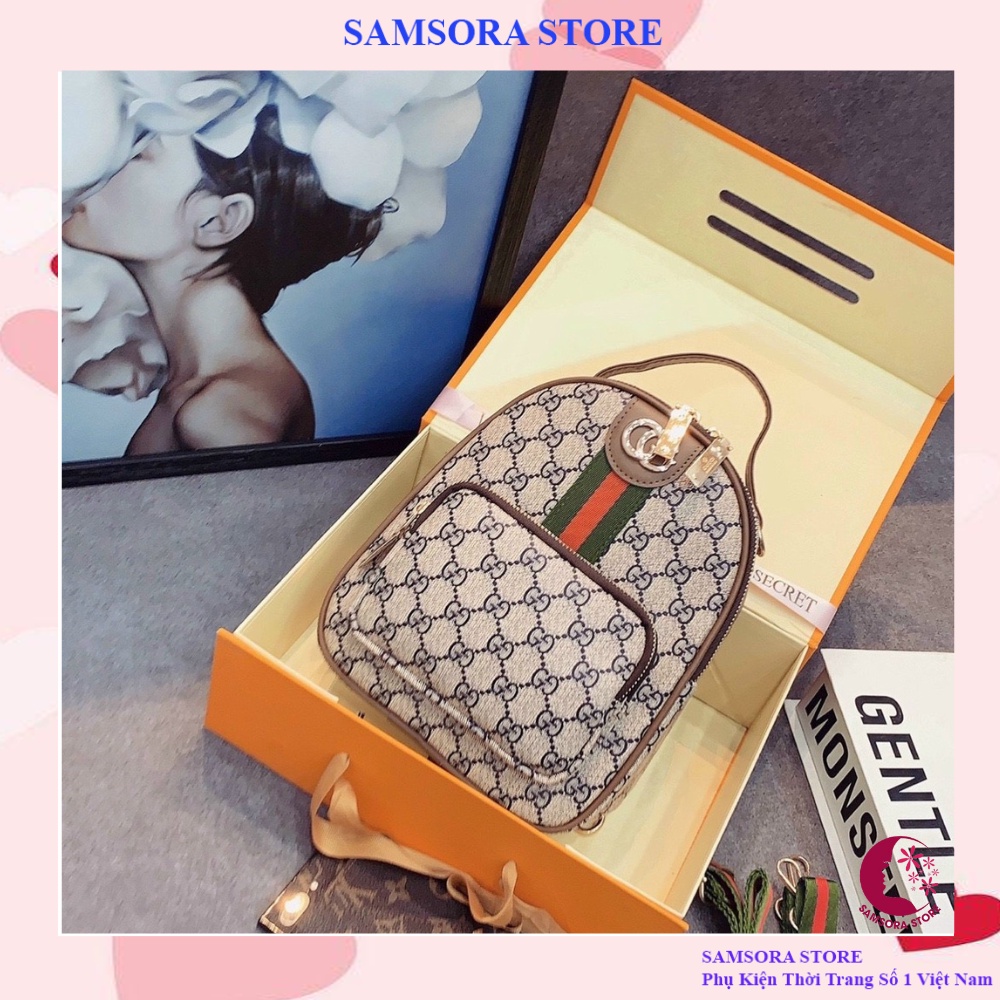 Balo mini da nữ thời trang nữ tính thiết kế hoa văn bắt mắt Samsora store - BL2116