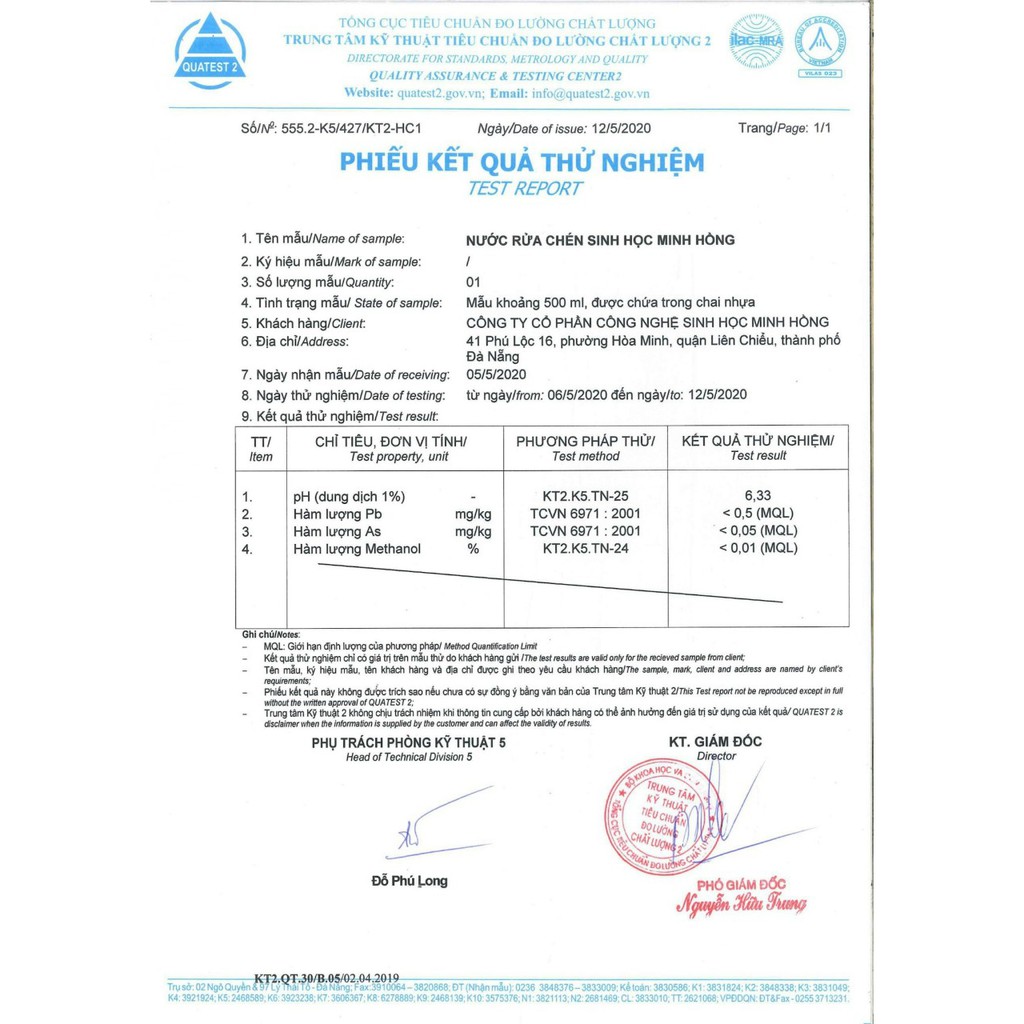 NƯỚC RỬA CHÉN SINH HỌC MINH HỒNG 1.7L, 4.2L