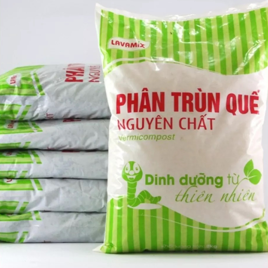 Phân trùn quế nguyên chất lavamix túi 2kg