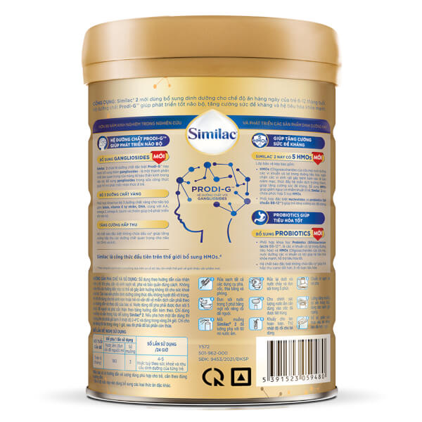 Sữa Similac 5G số 2 900g (6-12 tháng)