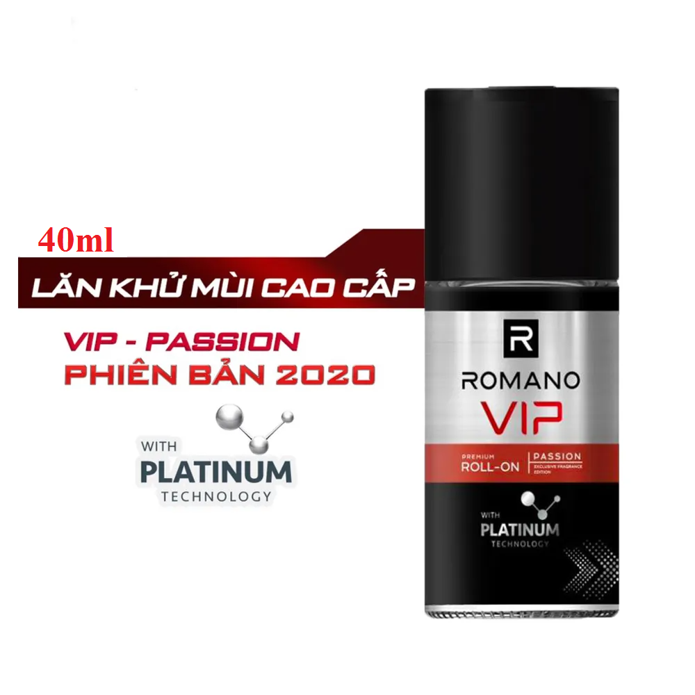 Lăn khử mùi Romano Vip Platinum 40ml/chai - Hàng Tặng