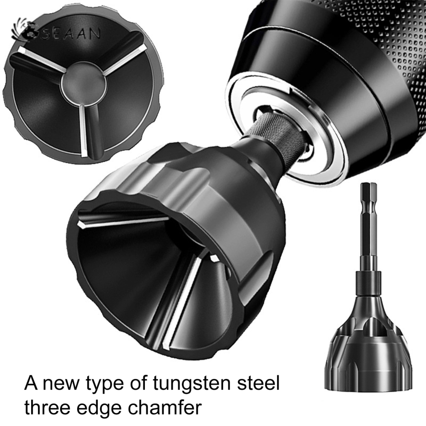 Deburring External Chamfer Tool Carbide Burr Blade Hard Sharp Metal Trimming Drill Bit Internal Countersink Steel Copper Screw