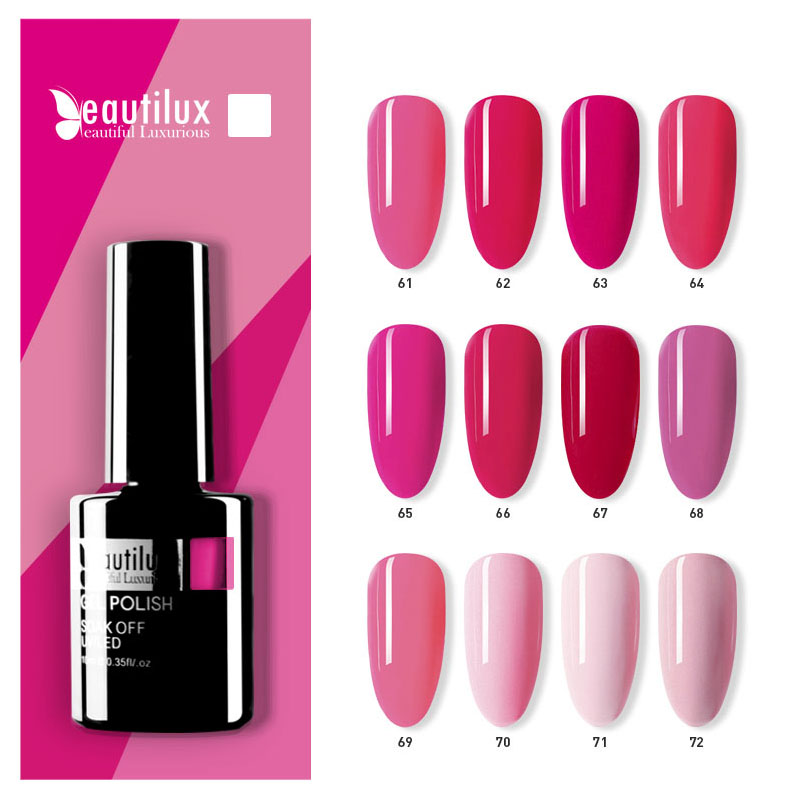 Beautilux Hot Pink Magenta Color Gel Polish Soak Off Semi Permanent Nails