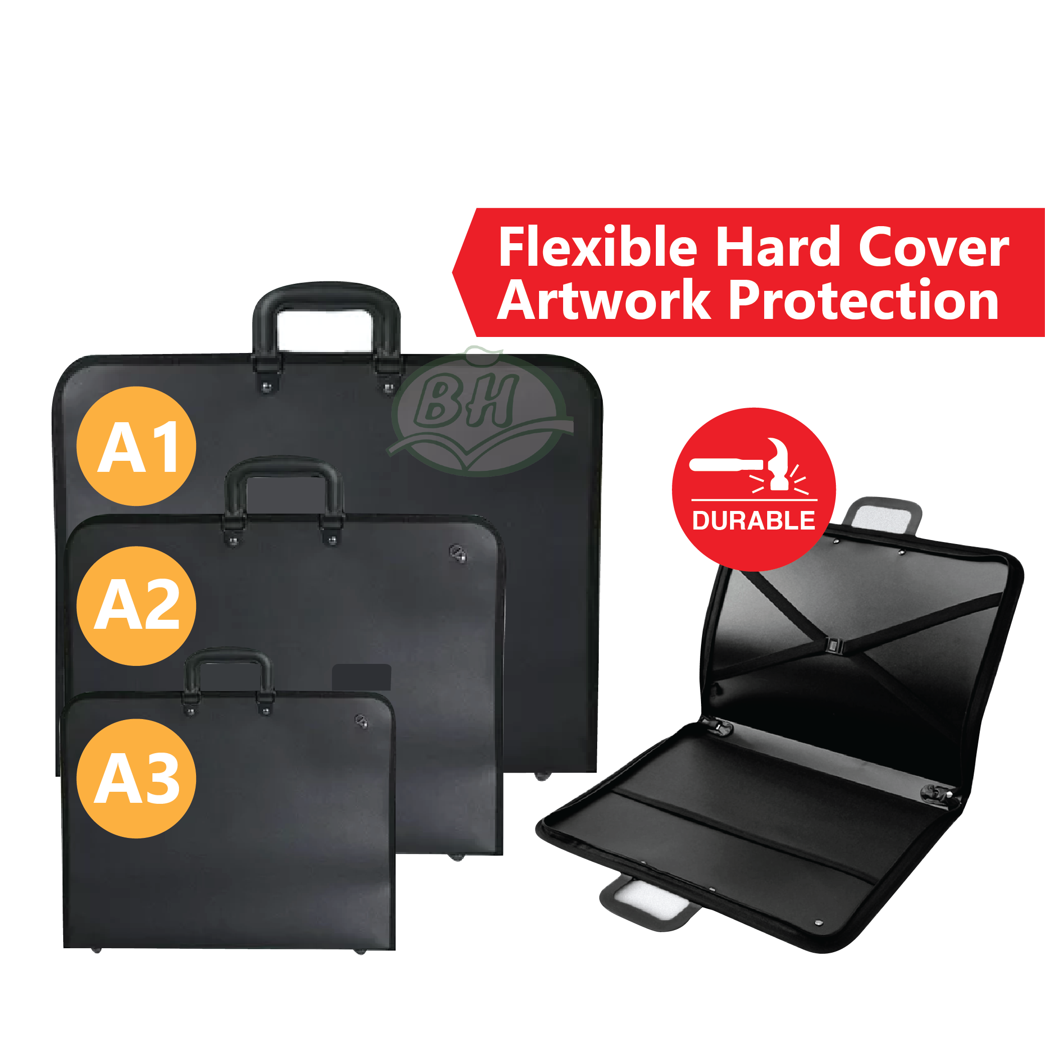 A3 Size A1 Folio Bag Double Protection Flexible Hard Cover