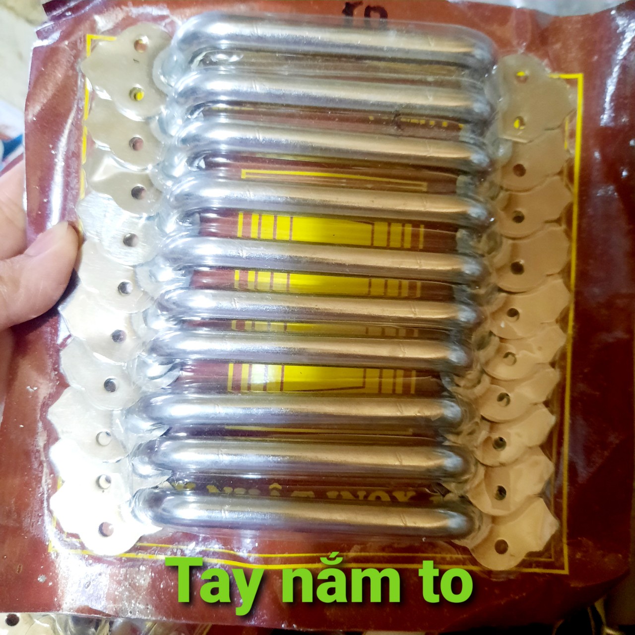 Combo 10 tay nắm cửa inox đặc loại to dài 14,5cm