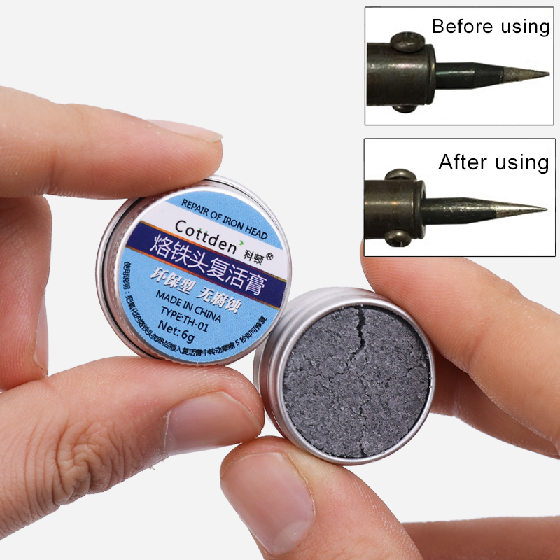 Electrical Soldering Iron Tip Refresher Solder Cream Clean Paste for Oxide Solder Iron Tip Head Resurrection Oxidative Cleaning