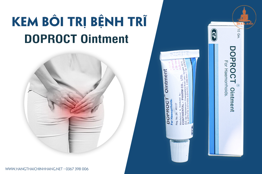 (Chính Hãng) Combo Kem Bôi và Đặt Trĩ DOPROCT Thái Lan Hiệu Quả