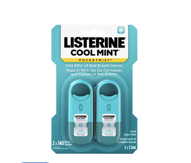 Xịt/Miếng ngậm thơm miệng Listerine bản Mỹ