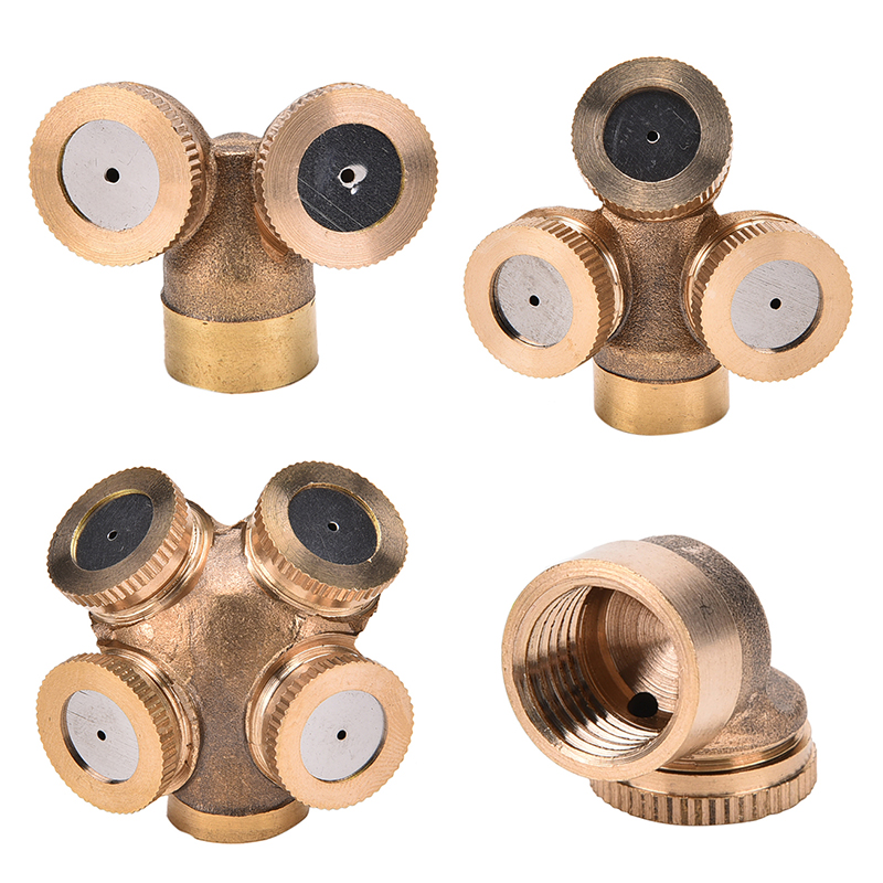 Rayua Adjustable Brass Spray Misting Nozzle Garden Sprinklers Irrigation Fitting