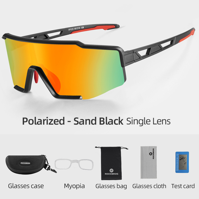 ROCKBROS Cycling Glasses  Polarized UV Protection Glasses Photochromic Lightweight Sunglasses Built-in Myopia Frame Sports Glasses Cycling Goggle