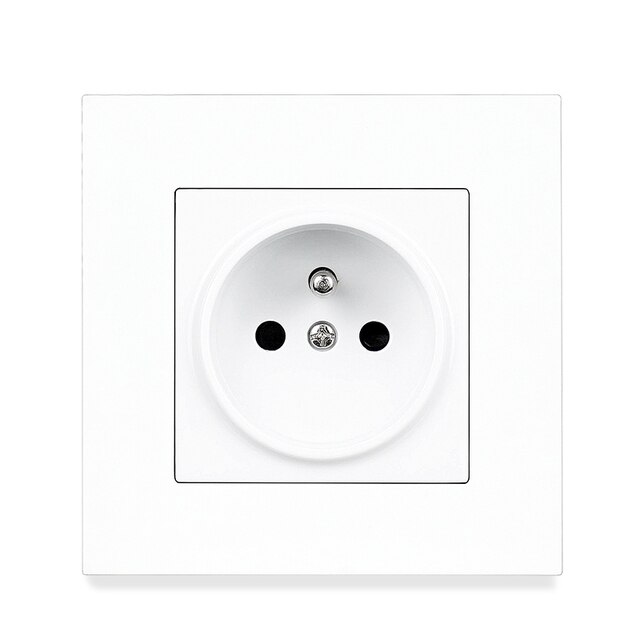 Minitiger French Standard Socket Ac 110~250v Dual Usb Charger Port For Mobile White With Switch Panel 16a Wall Power Usb Socket