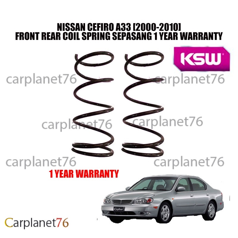 NISSAN CEFIRO A33 [2000-2010] FRONT REAR COIL SPRING SEPASANG 1 YEAR ...