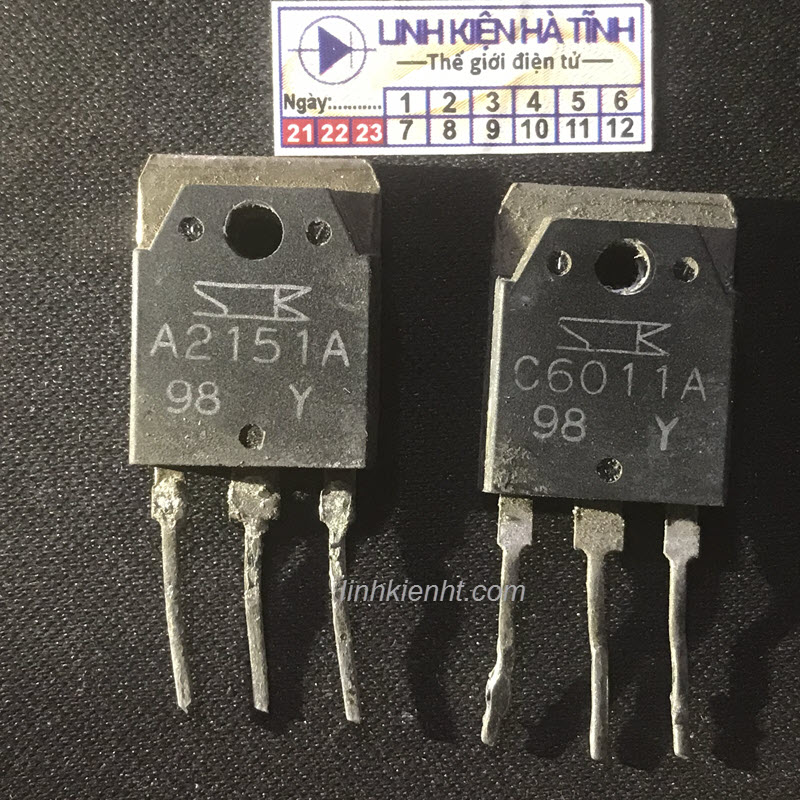 Cặp sò saken c6011a a2151a 2sc6011 2sa2151 chính hãng tháo máy