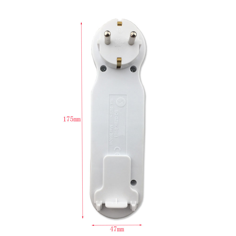 AC 110~250V 16A European Type Conversion Plug 1 to 3 Way EU Standard Power Adapter Socket EU Conversion Socket Plug with Switch