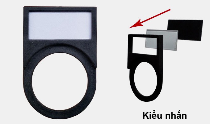 Thẻ ghi tên nút ấn đèn pha phi 22, name tag