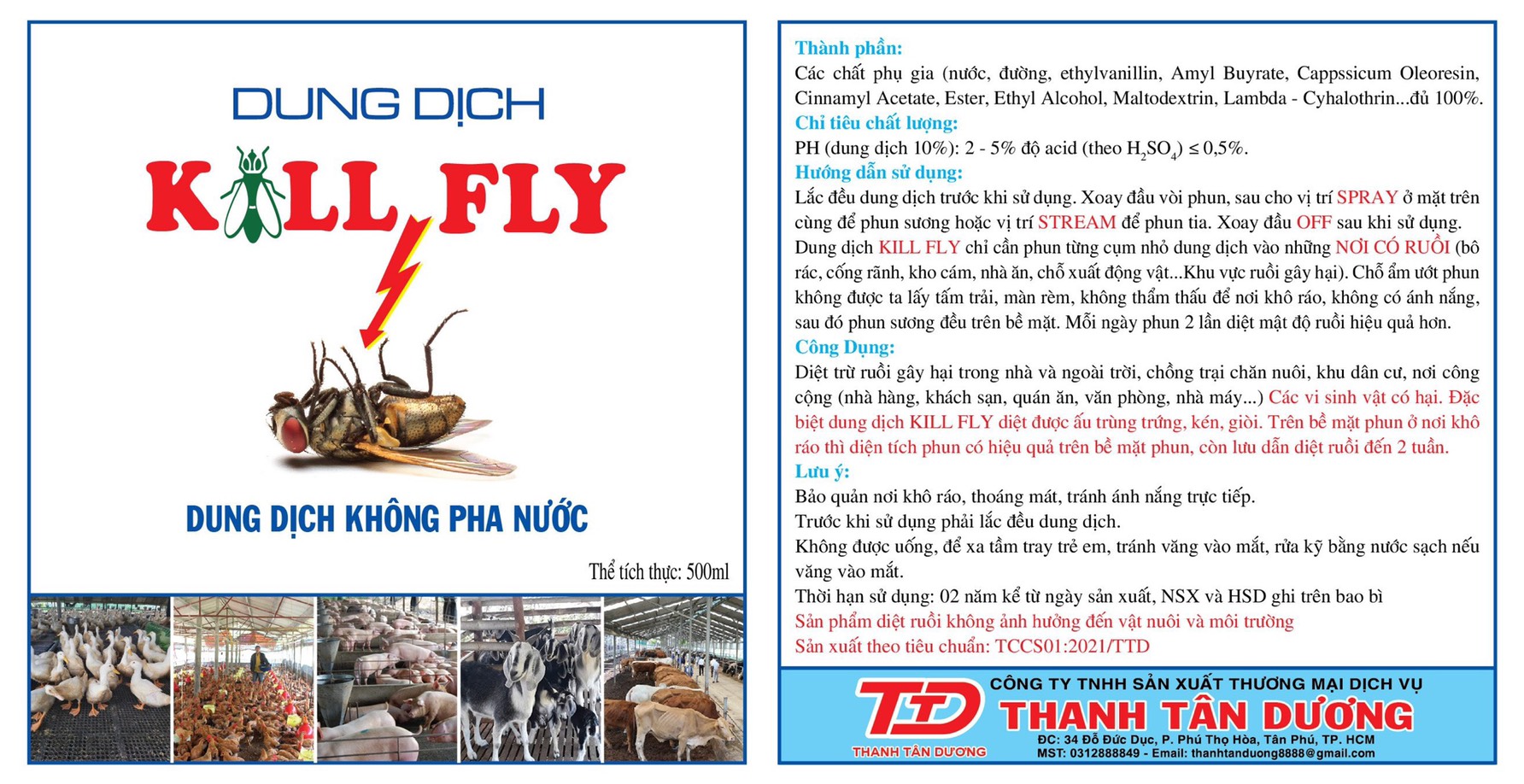 CHAI PHUN DIỆT RUỒI KILL FLY 450ML