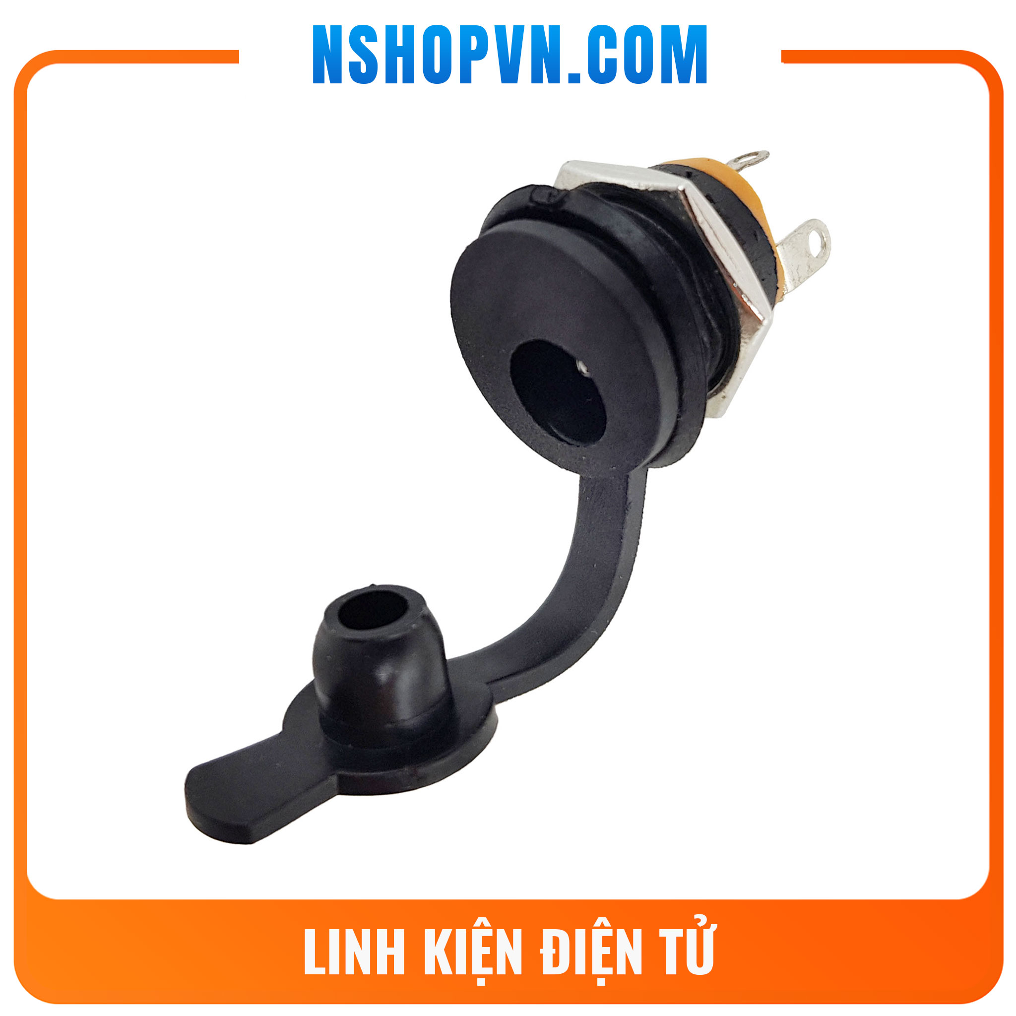 Combo 4 Jack DC Cái Khóa Ốc có nắp chống nước