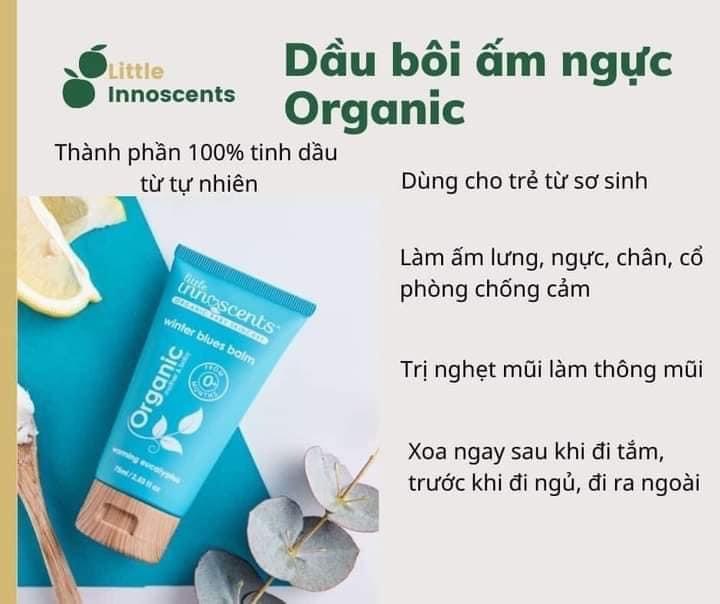 Dầu ấm ngực Organic Baby Skincare Hàng chuẩn Úc