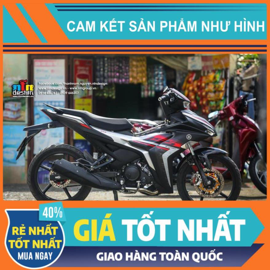 Tem rời Exciter 155 đen nhám - mẫu mới 2023 đỏ bạc