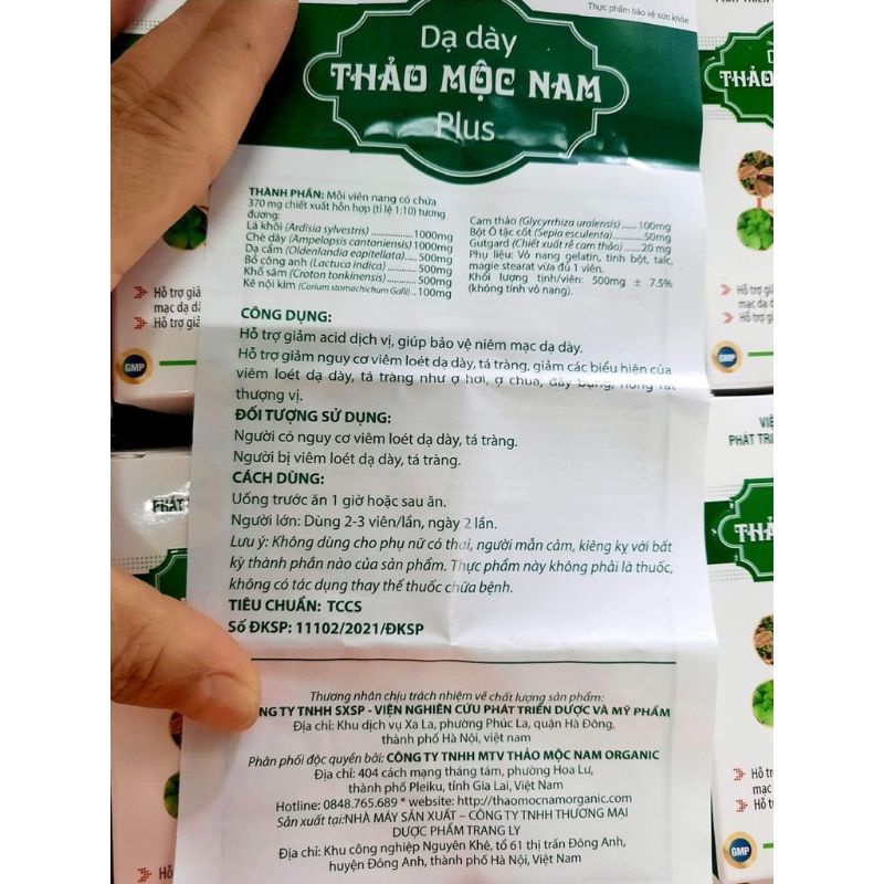 Dạ Dày Thảo Mộc Nam PLUS hiệu quả hơn