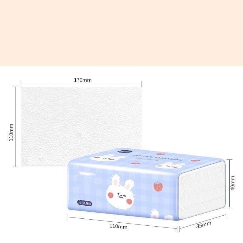 giấy ăn con thỏ thùng 40 gói 4 lớp siêu dai