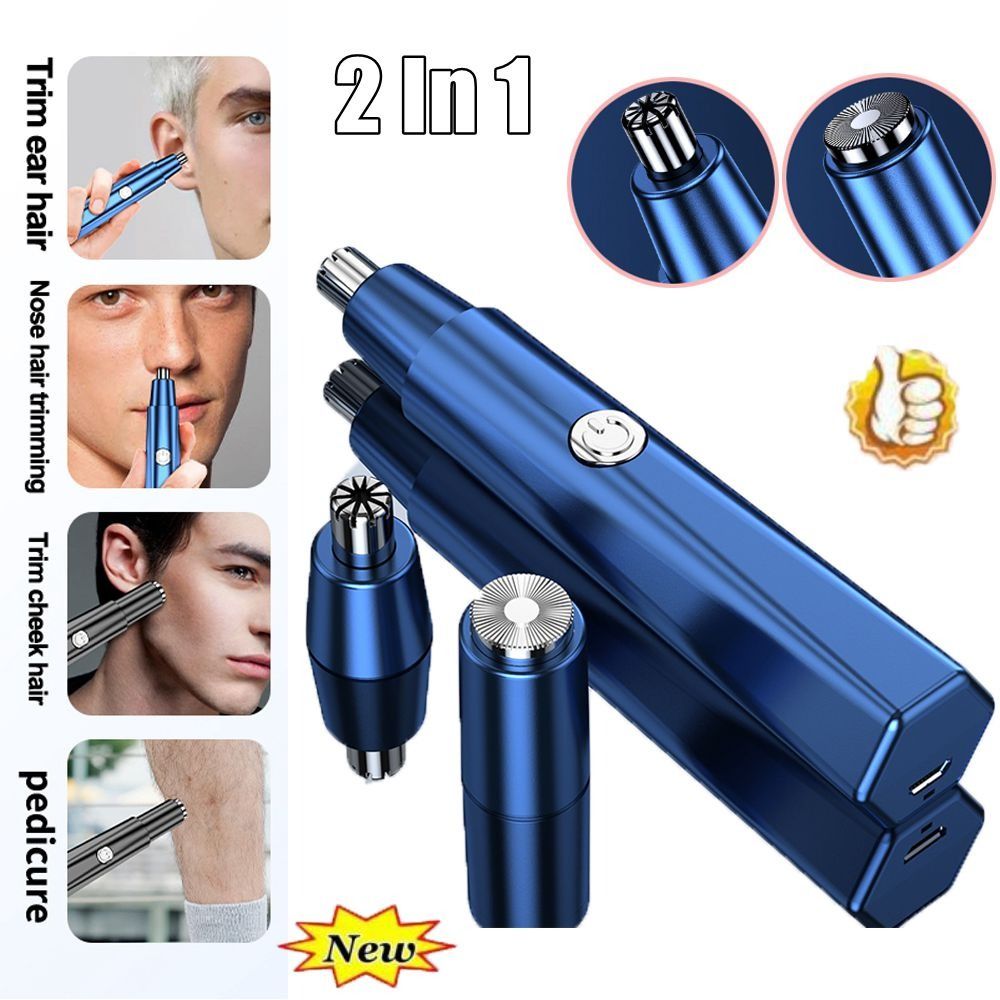 Pocket Size Nose and Ear Hair Trimmers Shaving Nose Trimmer Nose Hair Device Automatic Electric Nose Hair Trimming for Men Electric Nose Hair Clipper.