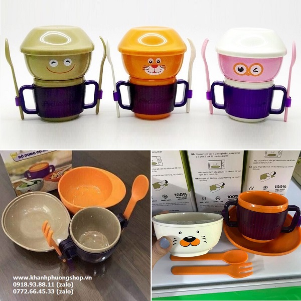 bộ ly chén dĩa cho bé ăn dặm - bộ ly chén dĩa