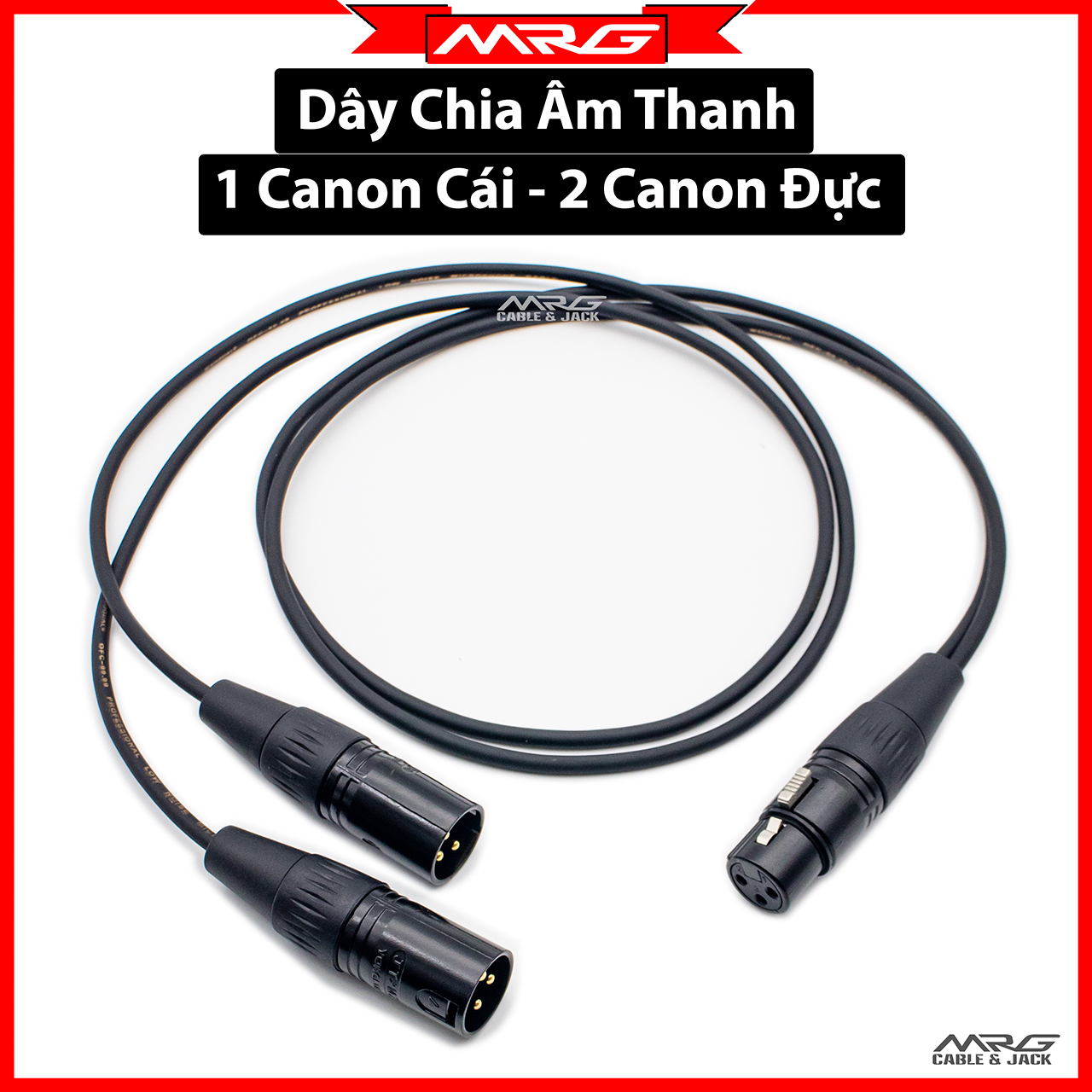 Dây Canon 1 Đầu Cái Ra 2 Đầu Đực Dài 0.5m-1m-2m-3m-5m | cáp chia tín hiệu âm thanh 1 ra 2 đầu jack canon xlr.
